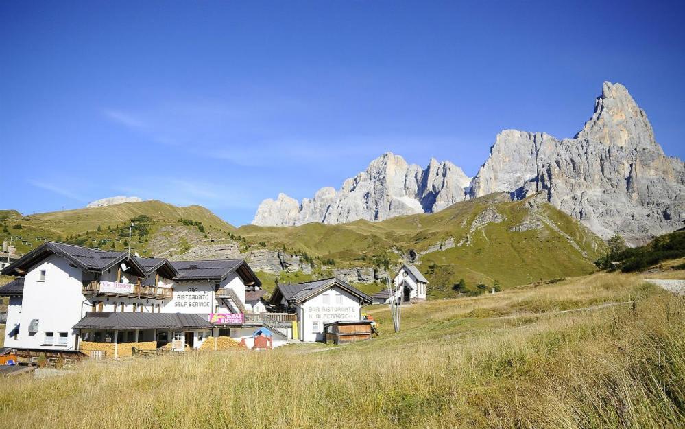 Hotel Alpenrose Passo Rolle Exteriör bild